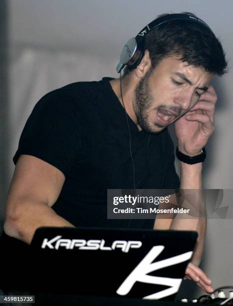 Kapslap performs at the Snowglobe Music Festival at Lake Tahoe Community College on December 30, 2013 in South Lake Tahoe, California.