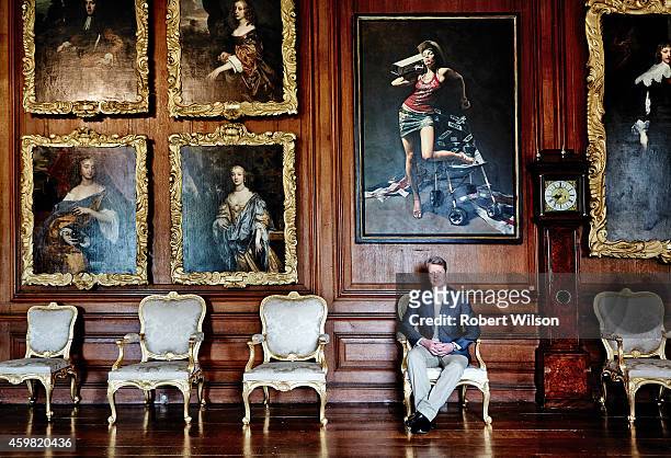Earl Spencer, Charles Spencer is photographed at his Althorp estate for the Times on July 1, 2104 near Daventry, England.