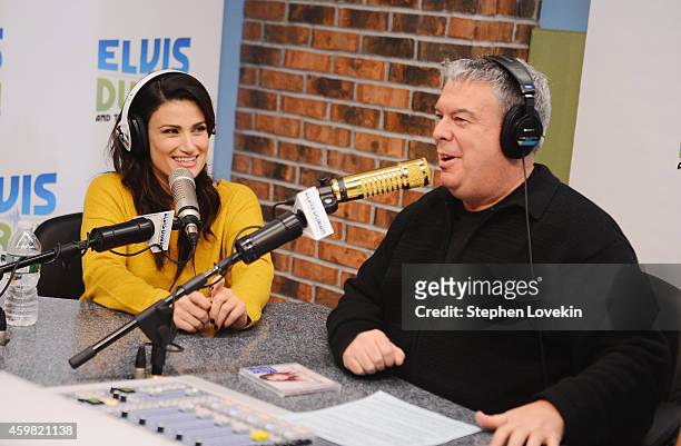 Singer/actress Idina Menzel and radio personality Elvis Duran attend "The Elvis Duran Z100 Morning Show" at Z100 Studio on December 1, 2014 in New...