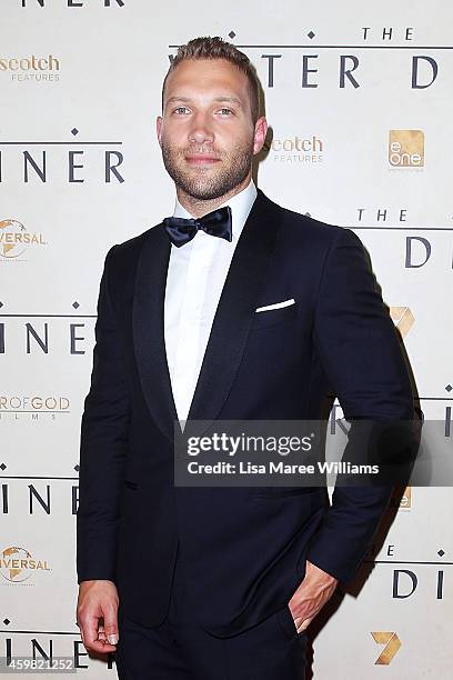 Jai Courtney arrives at the World Premier of "The Water Diviner" at the State Theatre on December 2, 2014 in Sydney, Australia.