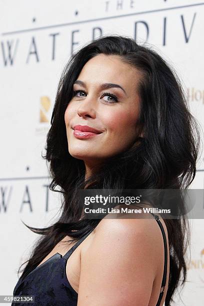 Megan Gale arrives at the World Premier of "The Water Diviner" at the State Theatre on December 2, 2014 in Sydney, Australia.