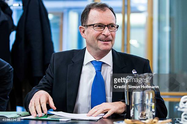 Hans E. Lorenz, president of the DFB court, looks on prior to the decision of DFB Court on the objection to the length of a 3 match ban in the DFB...