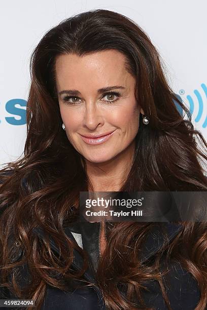 Personality Kyle Richards visits the SiriusXM Studios on December 2, 2014 in New York City.