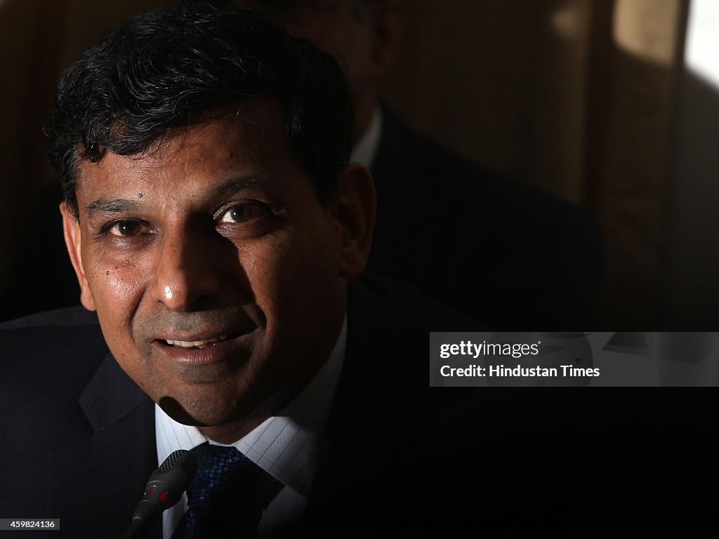 The RBI Governor Raghuram Rajan Addresses Press Conference On Monetary Policy Review