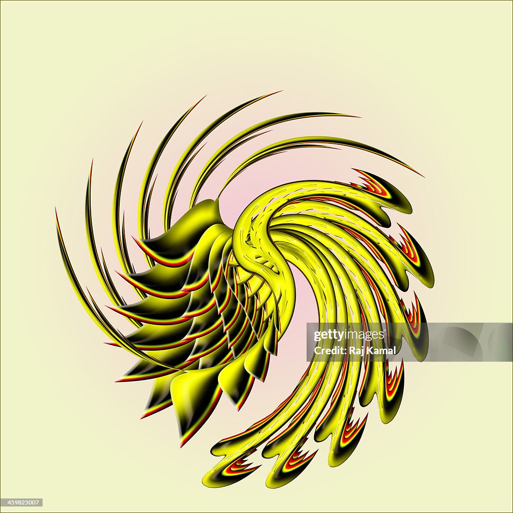 Swirling Curved Creative Shapes Design