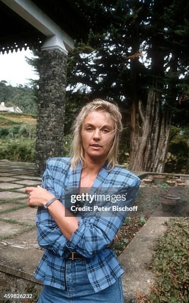 "Birte Berg, Kinofilm ""Der Stein des Todes"" am im ""St. Andrews Hotel"" in Nuwara Eliya, Sri Lanka . "