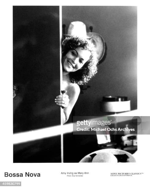 Actress Amy Irving on set of the movie "Bossa Nova" , circa 2000.