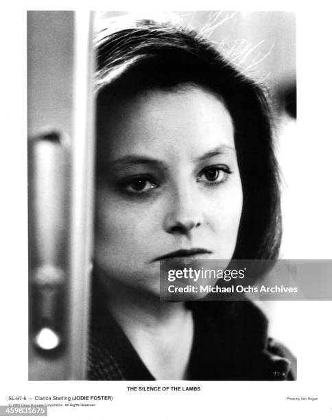 Actress Jodie Foster on set of the movie " The Silence of the Lambs " , circa 1991.