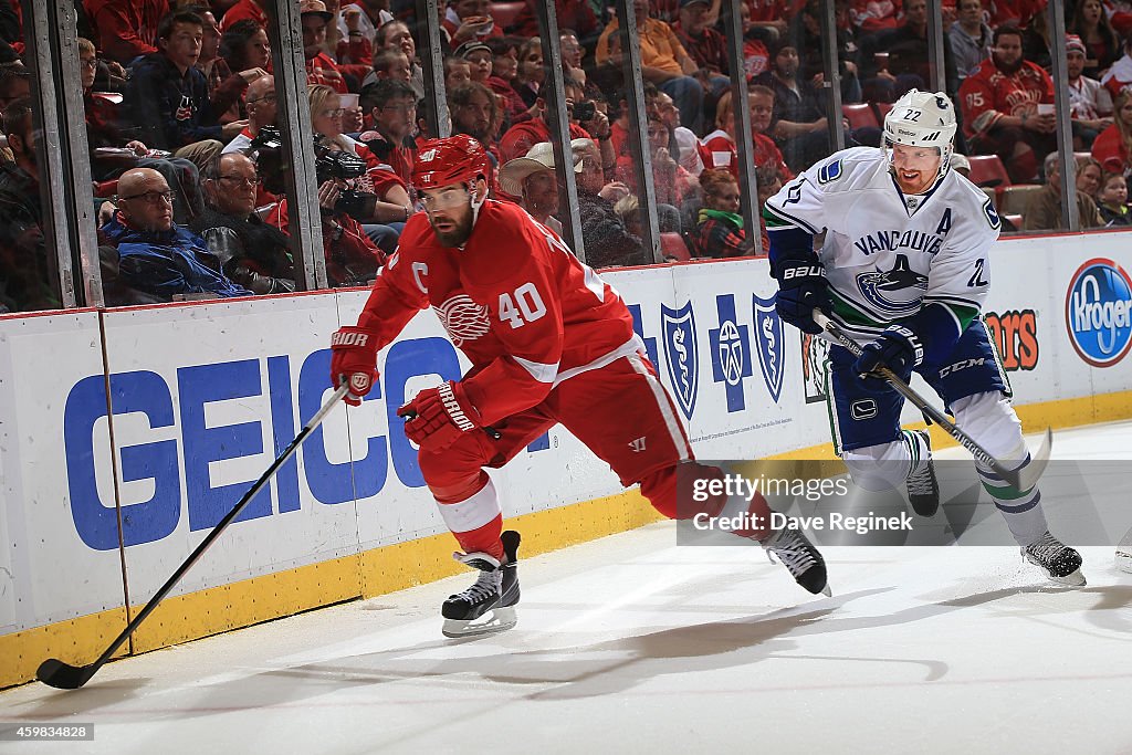 Vancouver Canucks v Detroit Red Wings