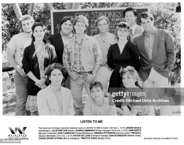 Actors Peter DeLuise, Dan Schneider, Christopher Atkins, Timothy Dang actress Jami Gertz, Kirk Cameron, Amanda Peterson, Tim Quill actor Jason Gould,...