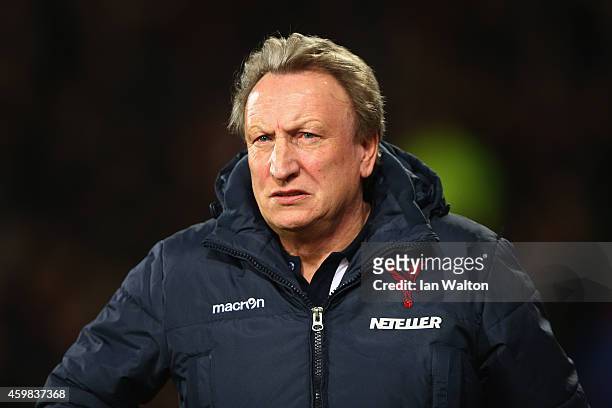 Crystal Palace manager Neil Warnock looks on before kick off during the Barclays Premier League match between Crystal Palace and Aston Villa at...