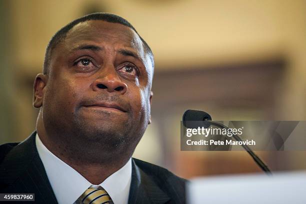Troy Vincent, executive vice president of football operations for the National Football League, testifies before the Senate Commerce, Science and...