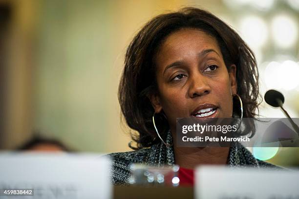 Players Association Deputy Managing Director Teri Patterson testifies before the Senate Commerce, Science and Transportation Committee on Capitol...