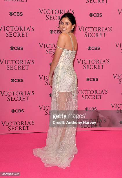 Singer Eliza Doolittle attends the pink carpet of the 2014 Victoria's Secret Fashion Show on December 2, 2014 in London, England.