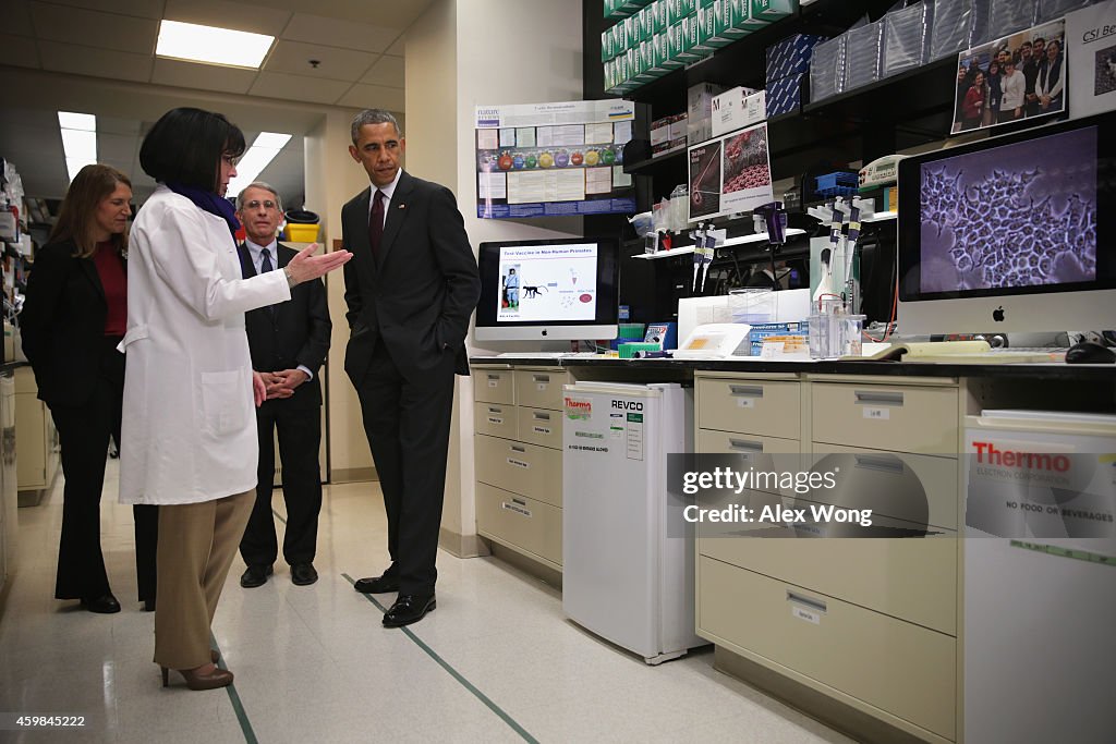 President Obama Speaks At The Nat'l Institute Of Health On Fight Against Ebola