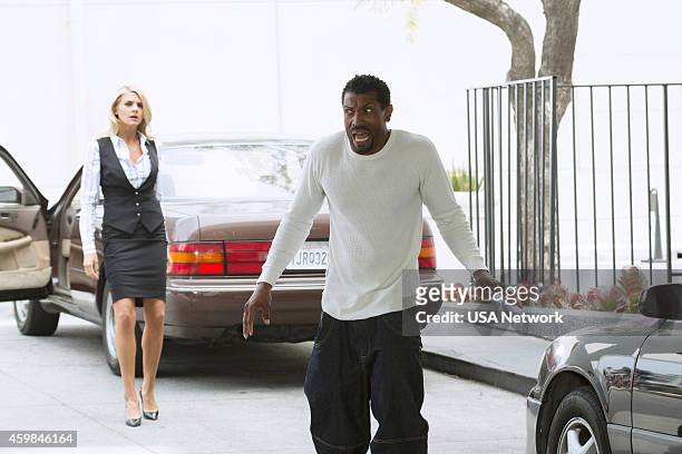 Diamond Is a Girl's Worst Friend" Episode 108 -- Pictured: Eliza Coupe as Nina, Deon Cole as Diamond --