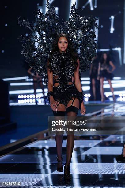 Lais Ribeiro on the runway at the 2014 Victoria's Secret Runway Show - Swarovski Crystal Looks at Earl's Court Exhibition Centre on December 2, 2014...