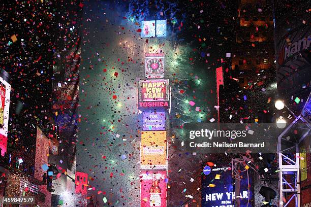 The New Year's Eve 2014 Celebration in Times Square on December 31, 2013 in New York City.