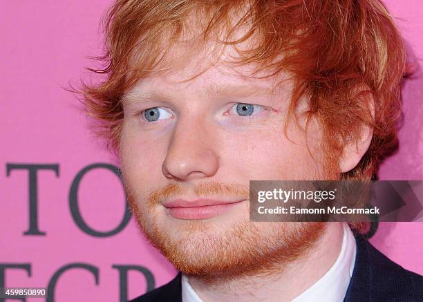 Ed Sheeran attends the annual Victoria's Secret fashion show at Earls Court on December 2, 2014 in London, England.