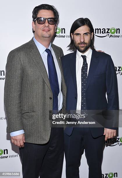 Roman Coppola and Jason Schwartzman attend "Mozart In The Jungle" premiere at Alice Tully Hall at Lincoln Center on December 2, 2014 in New York City.