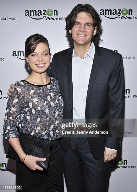 Margo Seibert and Alex Timbers attend "Mozart In The Jungle" premiere at Alice Tully Hall at Lincoln Center on December 2, 2014 in New York City.