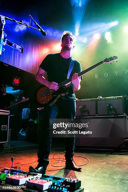 Mike Kerr of Royal Blood performs at St. Andrews Hall on December 2, 2014 in Detroit, Michigan.