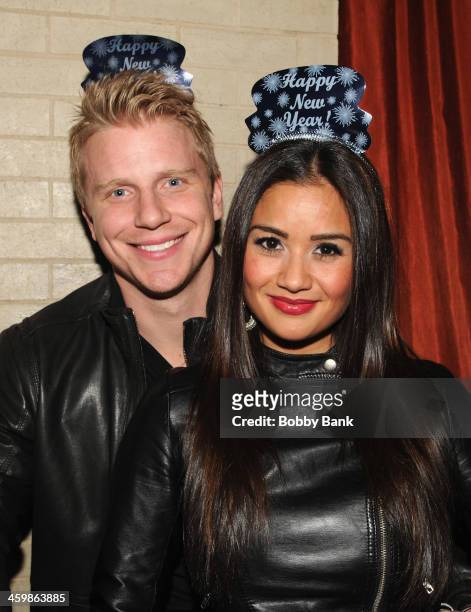 Sean Lowe and Catherine Giudici attends New Years Eve 2014 at Bowlmor Lanes on December 31, 2013 in New York City.