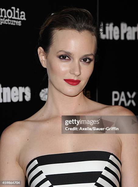 Actress Leighton Meester arrives at the Los Angeles premiere of 'Life Partners' at ArcLight Hollywood on November 18, 2014 in Hollywood, California.