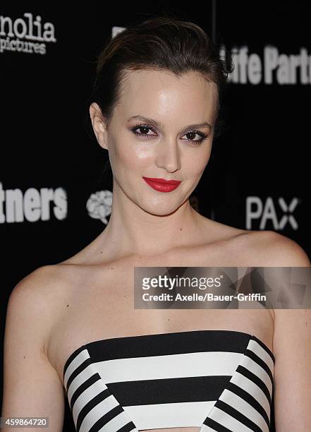 Actress Leighton Meester arrives at the Los Angeles premiere of 'Life Partners' at ArcLight Hollywood on November 18, 2014 in Hollywood, California.