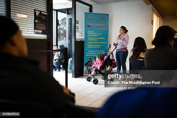 Deimylit Sorto center, and her mother, Dora Sorto, 1 leave the The General Consulate of El Salvador in Washington, DC. Dora Sorto doesn't qualify for...