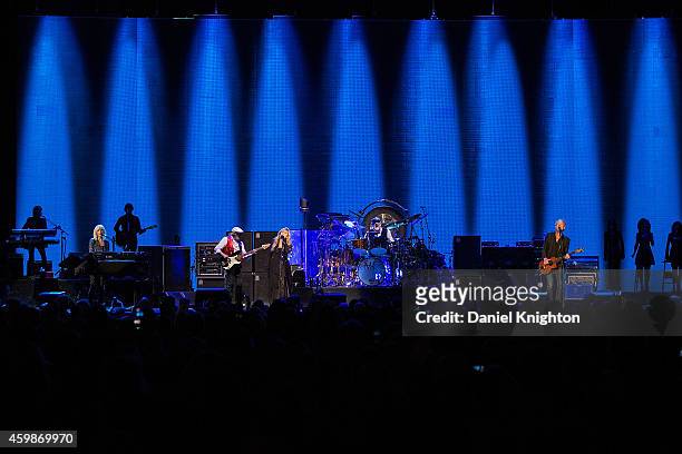 General view of the atmosphere as Fleetwood Mac performs on stage at Viejas Arena on December 2, 2014 in San Diego, California.