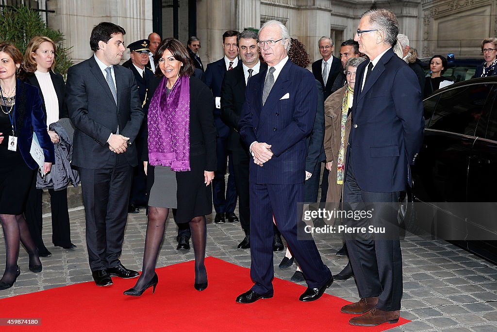 King Carl Gustav Of Sweden and Queen Silvia Of Sweden On Official Visit In France : Day 2