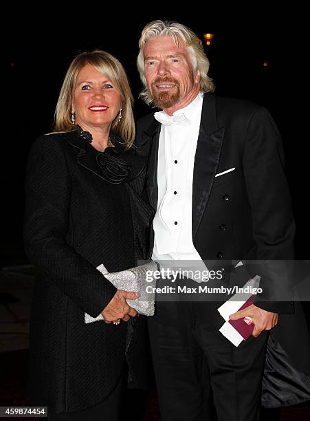 Joan Branson and Sir Richard Branson arrive at Buckingham Palace to attend a reception hosted by Queen Elizabeth II for Members of the Diplomatic...