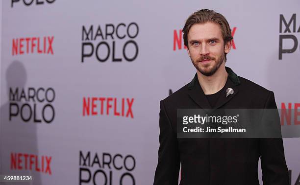 Actor Dan Stevens attends the "Marco Polo" New York series premiere at AMC Lincoln Square Theater on December 2, 2014 in New York City.