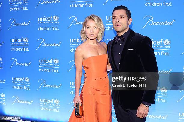 Kelly Ripa and Mark Consuelos attend the 10th Annual UNICEF Snowflake Ball at Cipriani Wall Street on December 2, 2014 in New York City.