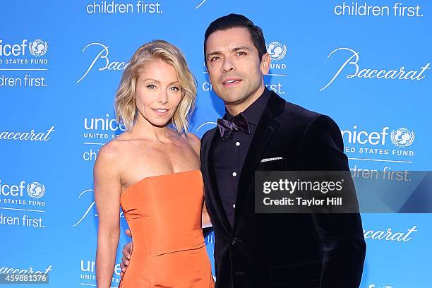 Kelly Ripa and Mark Consuelos attend the 10th Annual UNICEF Snowflake Ball at Cipriani Wall Street on December 2, 2014 in New York City.