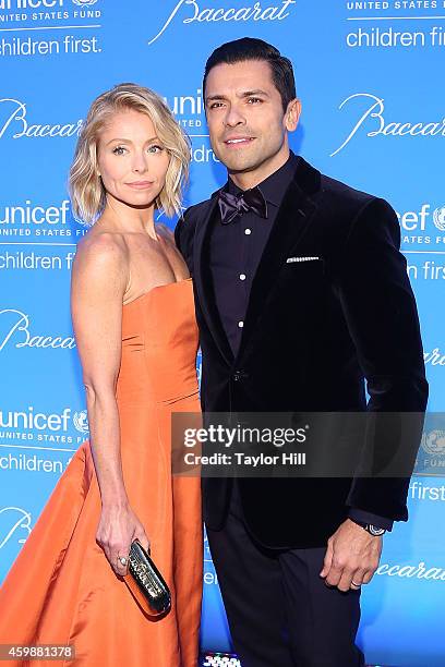 Kelly Ripa and Mark Consuelos attend the 10th Annual UNICEF Snowflake Ball at Cipriani Wall Street on December 2, 2014 in New York City.