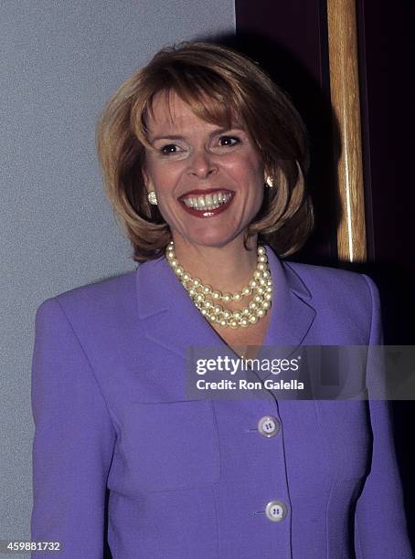 Politician Betsy McCaughey attends the Women's Campaign Fund's "Parties of Your Choice" Gala on October 15, 1996 at the Pfizer Building in New York...