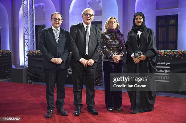 Giffoni Experience Director Claudio Gubitosi, Giffoni Experience CEO Pietro Rinaldi, Councillor of Campania Region Caterina Miraglia and Doha Film...