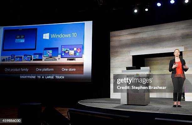 Ashley Reed Microsoft Microsoft's Ashley Frank talks about Windows 10 during Microsoft ...