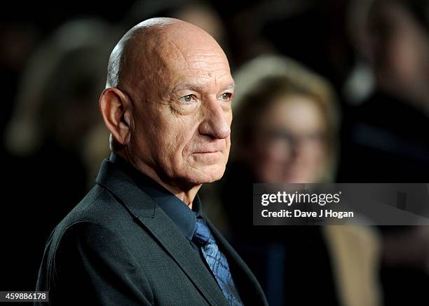 Sir Ben Kingsley attends the World Premiere of "Exodus Gods and Kings" at Odeon Leicester Square on December 3, 2014 in London, England.