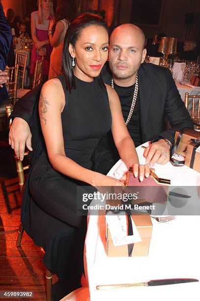 Mel B and Stephen Belafonte attend the Cosmopolitan Ultimate Women of the Year Awards at One Mayfair on December 3, 2014 in London, England.