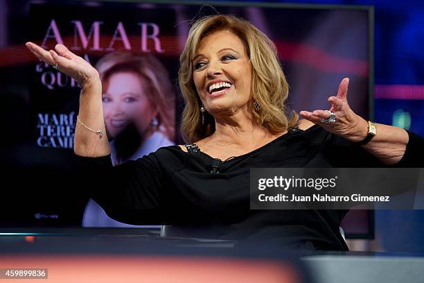 Maria Teresa Campos attends 'El Hormiguero' Tv show at Vertice Studio on December 3, 2014 in Madrid, Spain.