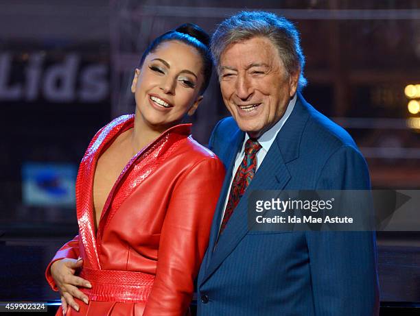Tony Bennett and Lady Gaga perform live on "Good Morning America," 12/3/14, airing on the Walt Disney Television via Getty Images Television Network.