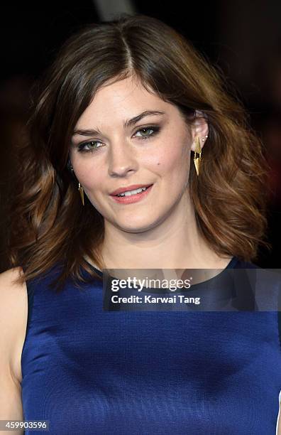 Amber Anderson attends the World Premiere of "Exodus Gods and Kings" at Odeon Leicester Square on December 3, 2014 in London, England.