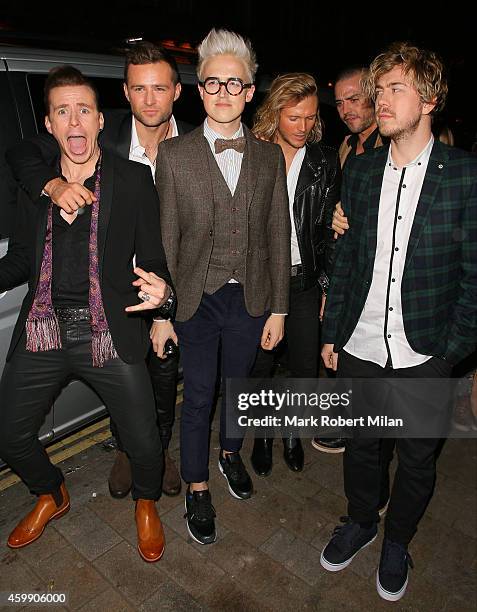 Dougie Poynter, Tom Fletcher, Danny Jones, Matt Willis and James Bourne and Harry Judd of McBusted attending the Cosmopolitan Ultimate Women Of The...