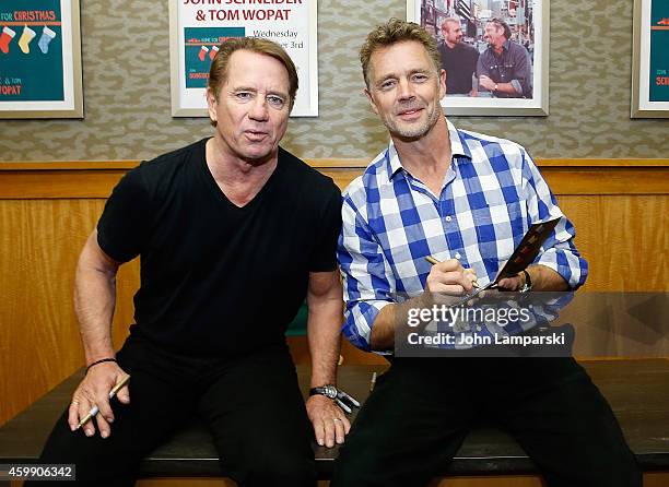 Tom Wopat and John Schneider sign copies of their cd "Home For Christmas" at Barnes & Noble, 86th & Lexington on December 3, 2014 in New York City.