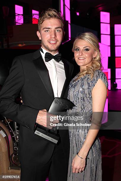 Christoph Kramer; and his girlfriend Celina Scheufele during the Audi Generation Award 2014 at Hotel Bayerischer Hof on December 3, 2014 in Munich,...