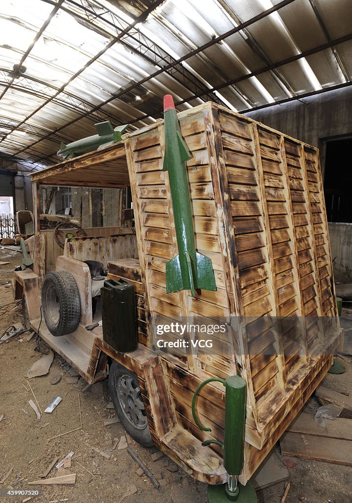 Home-made Electric Wooden Armored Vehicle In Shenyang