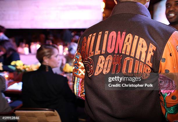 Pharrell Williams attends the collaboration celebration of Pharrell Williams and Adidas at Hinoki & The Bird on December 3, 2014 in Los Angeles,...